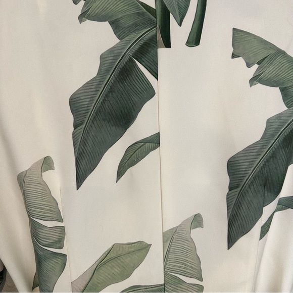 618 Palm Print Belted Blazer Jacket - Picture 13 of 16